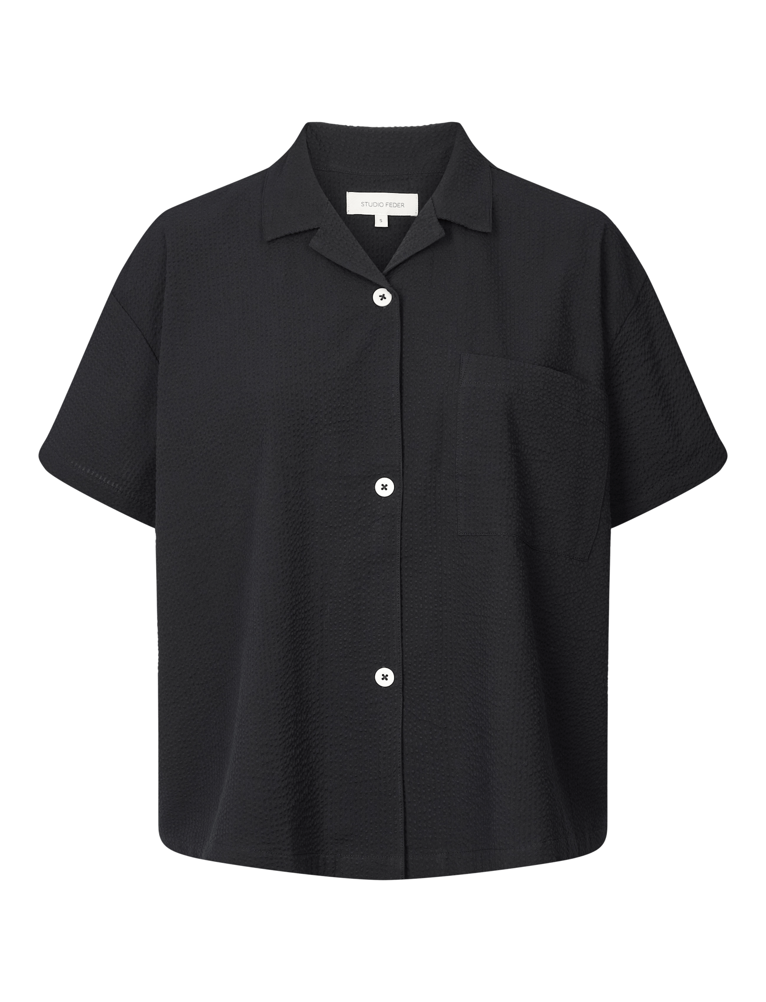 ★MUSINSA STANDARD★ Relaxed Micro Seersucker Shirt Black MM MUSINSA | MUSINSA STANDARD Relaxed Micro Seersucker Shirt