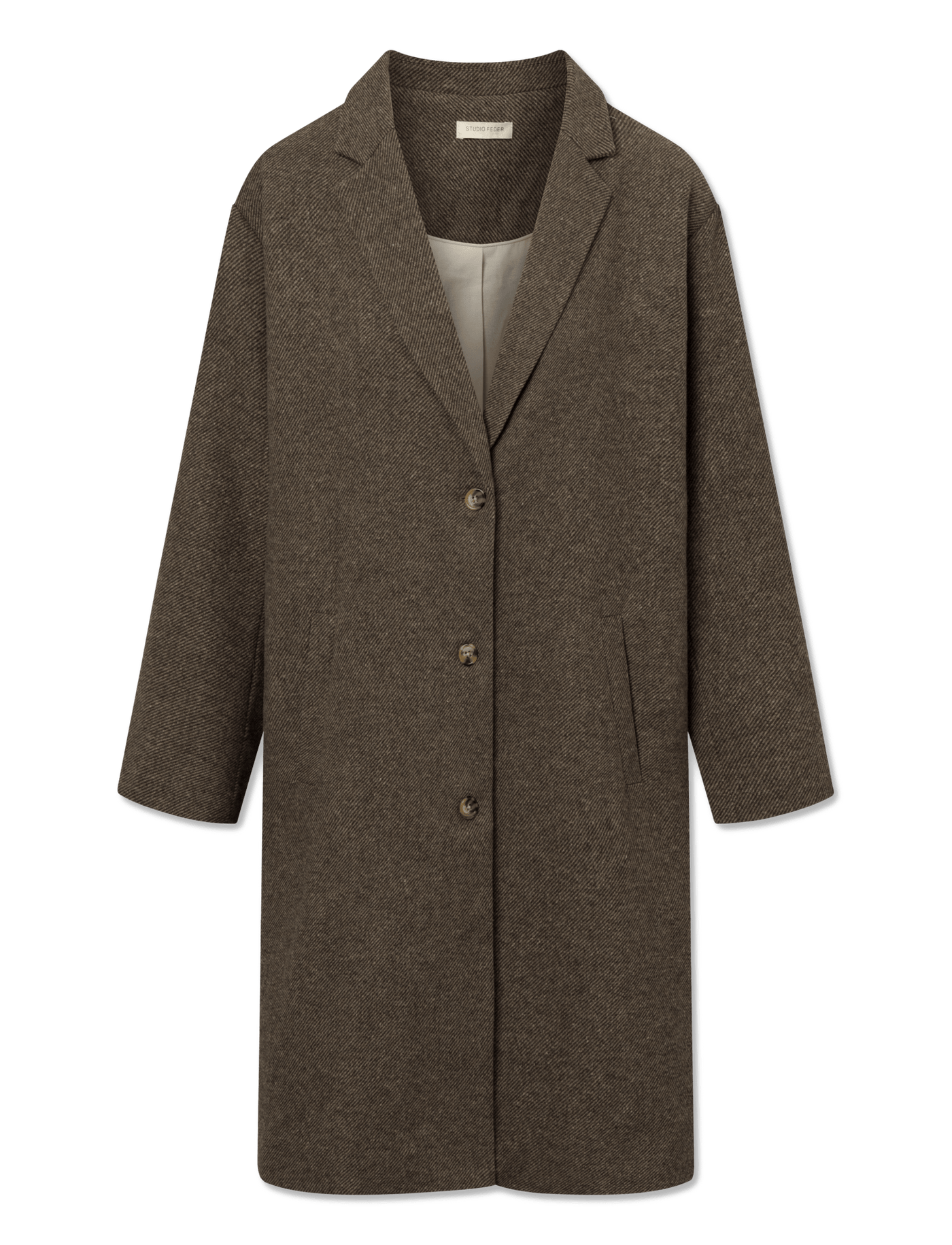 Carmina Coat - Brown Herringbone