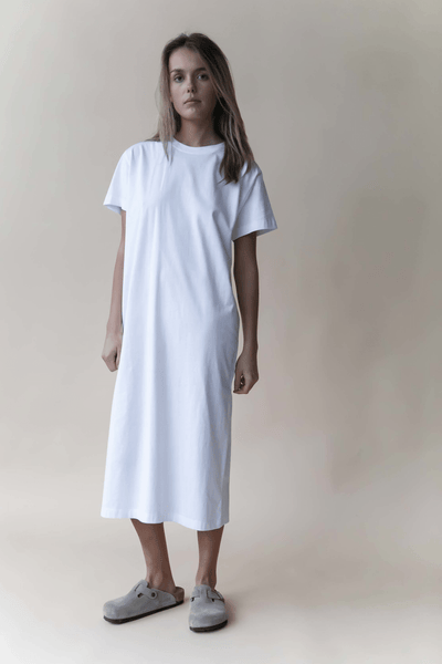 Maya T-shirt Dress - WHITE