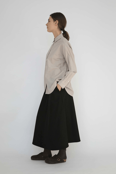 AGNES WOOL SKIRT - BLACK
