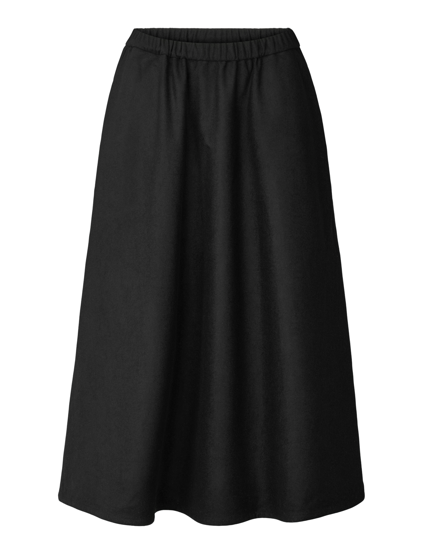 AGNES WOOL SKIRT - BLACK