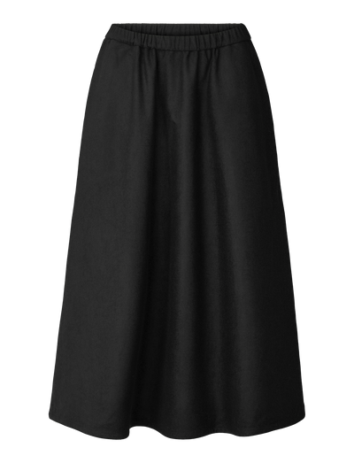 AGNES WOOL SKIRT - BLACK