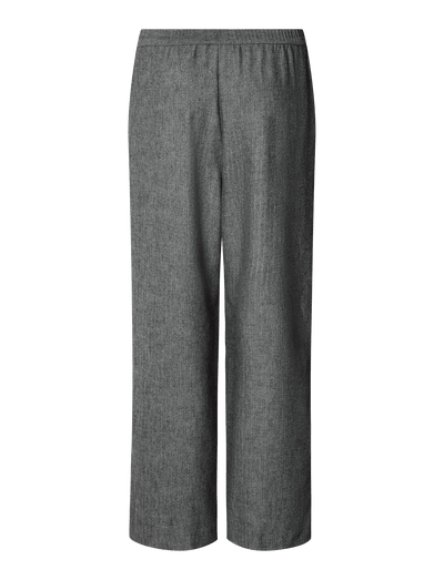 BELLA WOOL PANTS - GREY HERRINGBONE