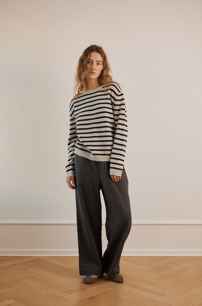 Bella Wool Pants -  DARK GREY