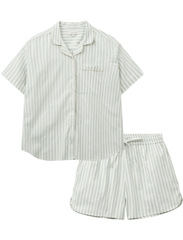 ESTHER PAJAMA - SOFT MINT STRIPE