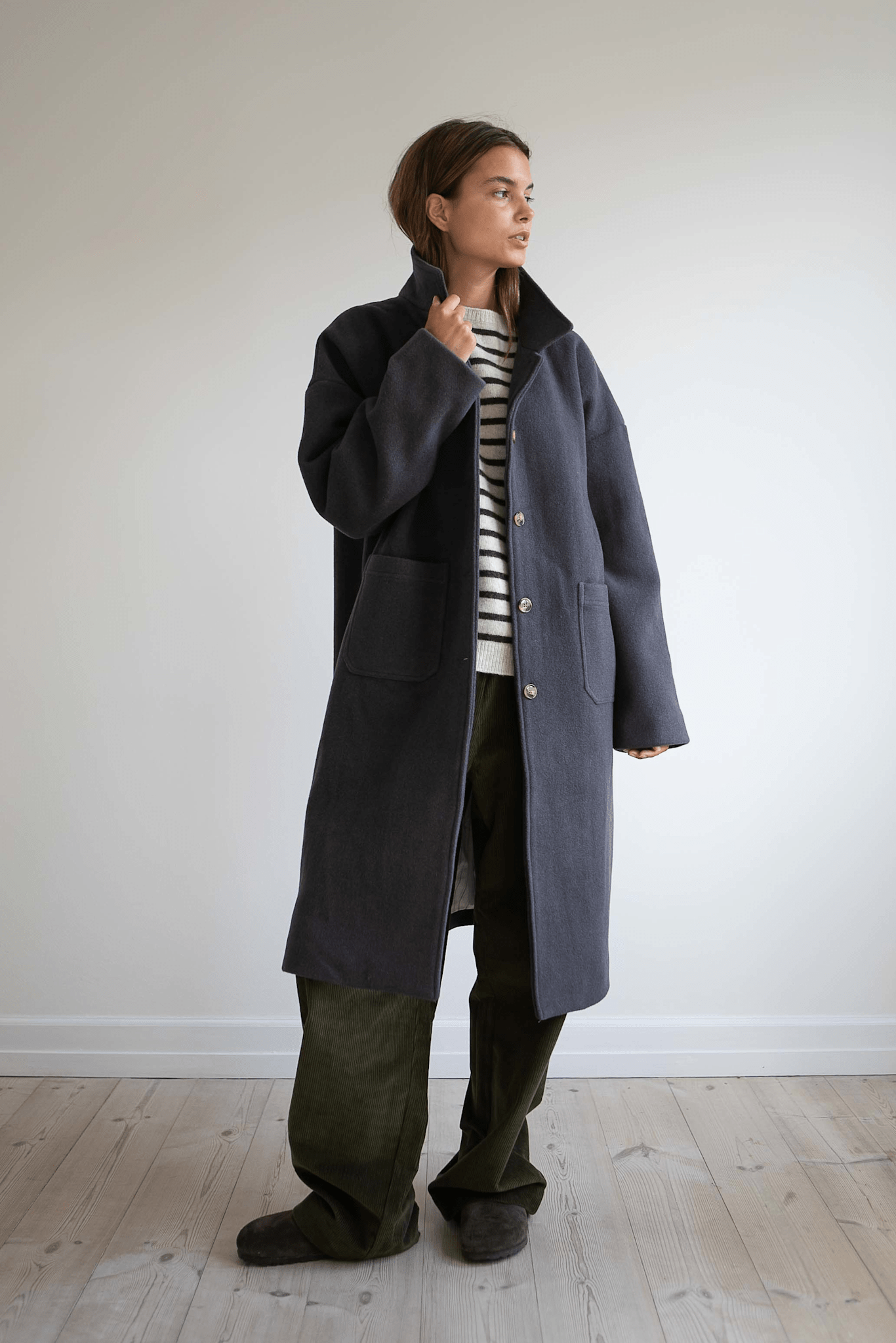 FELIX WOOL COAT - CHARCOAL