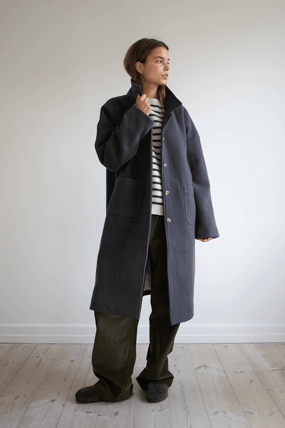 FELIX WOOL COAT - CHARCOAL