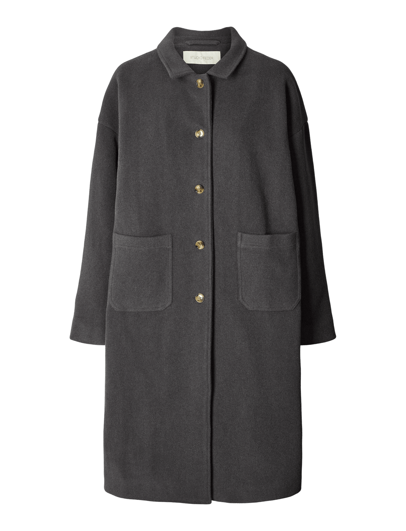 FELIX WOOL COAT - CHARCOAL