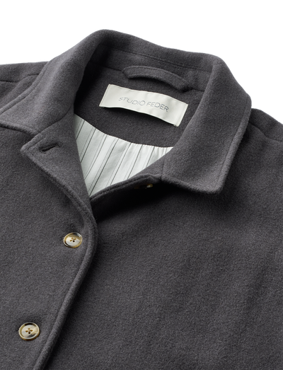 FELIX WOOL COAT - CHARCOAL