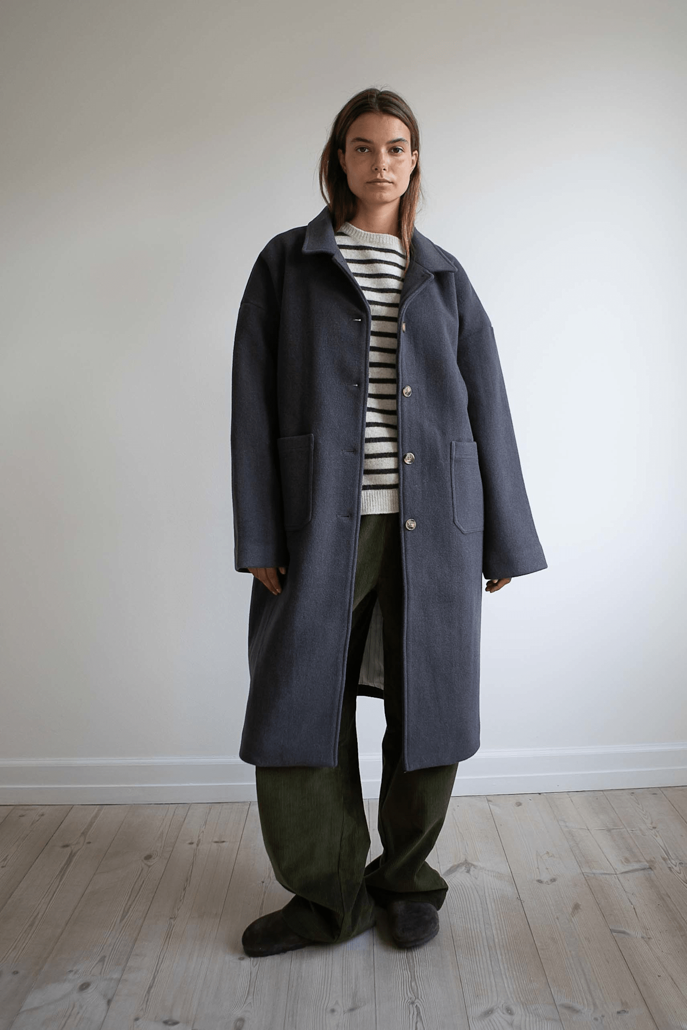 FELIX WOOL COAT - CHARCOAL