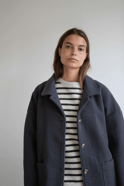 FELIX WOOL COAT - CHARCOAL