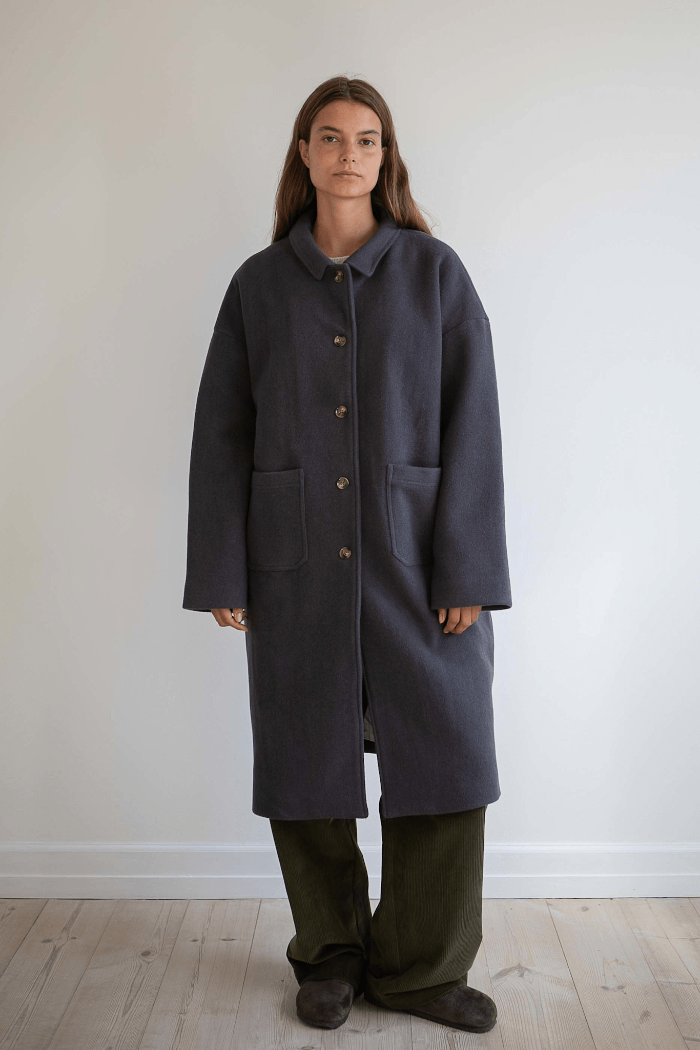 FELIX WOOL COAT - CHARCOAL