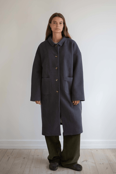 FELIX WOOL COAT - CHARCOAL