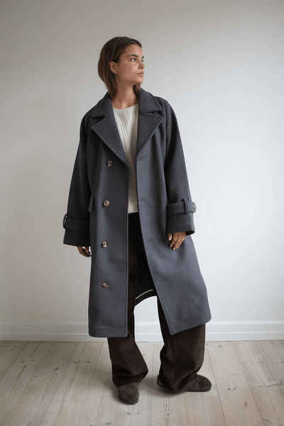 JOHANNE WOOL COAT - CHARCOAL