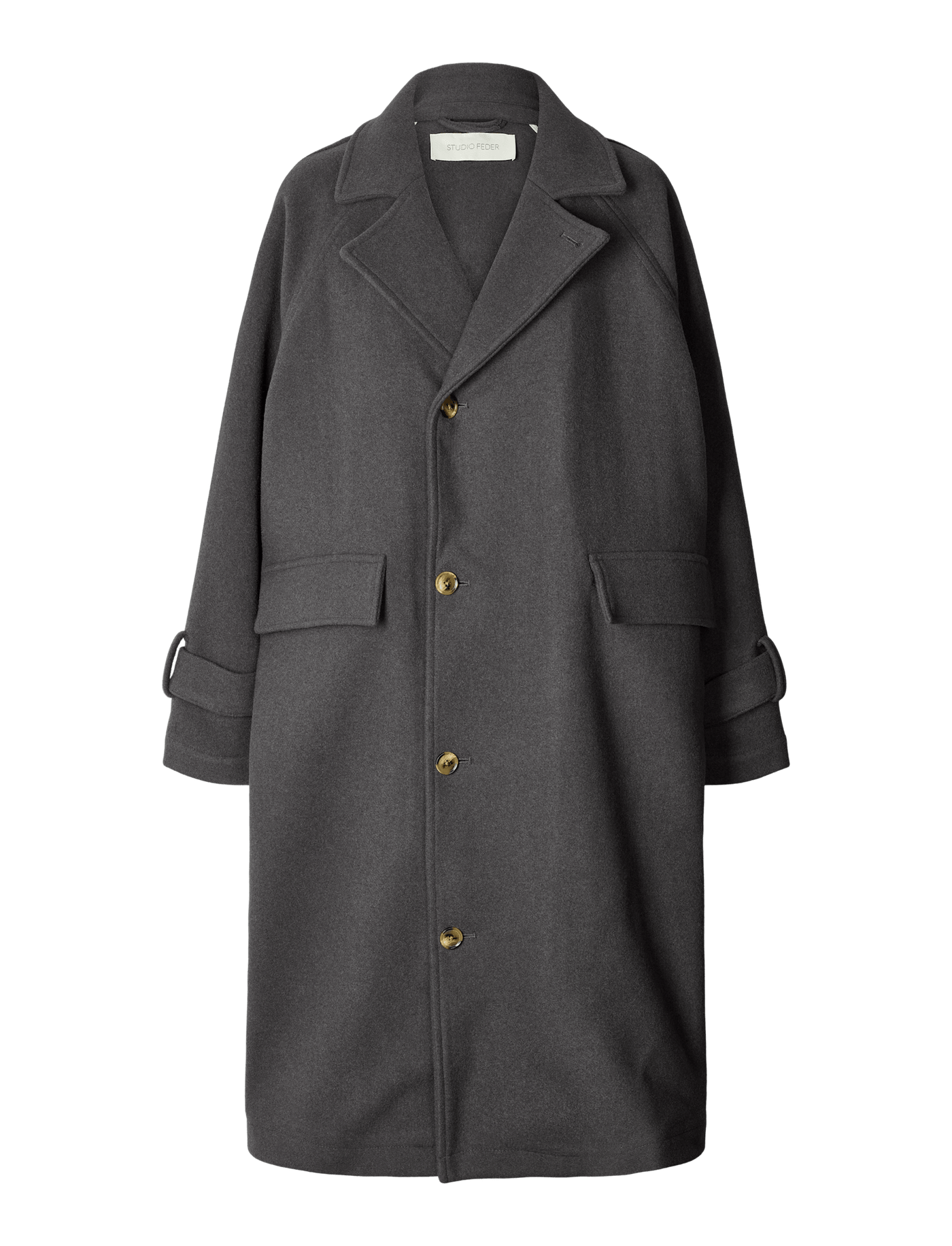 JOHANNE WOOL COAT - CHARCOAL