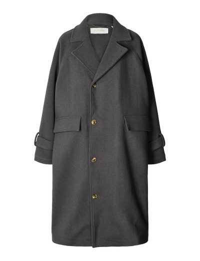 JOHANNE WOOL COAT - CHARCOAL