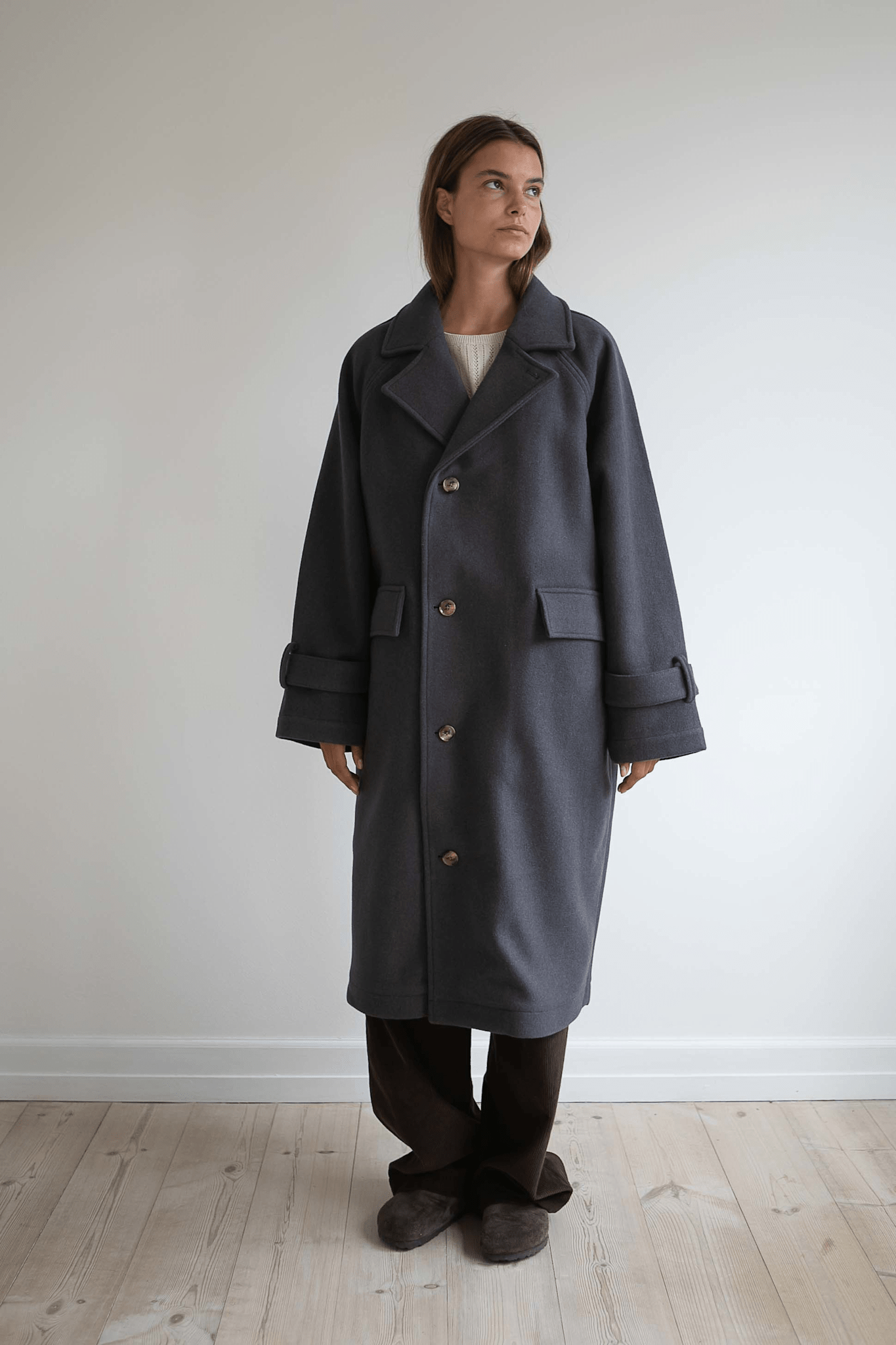 JOHANNE WOOL COAT - CHARCOAL