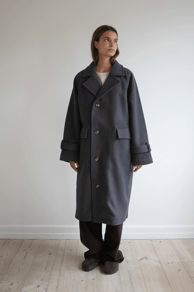 JOHANNE WOOL COAT - CHARCOAL