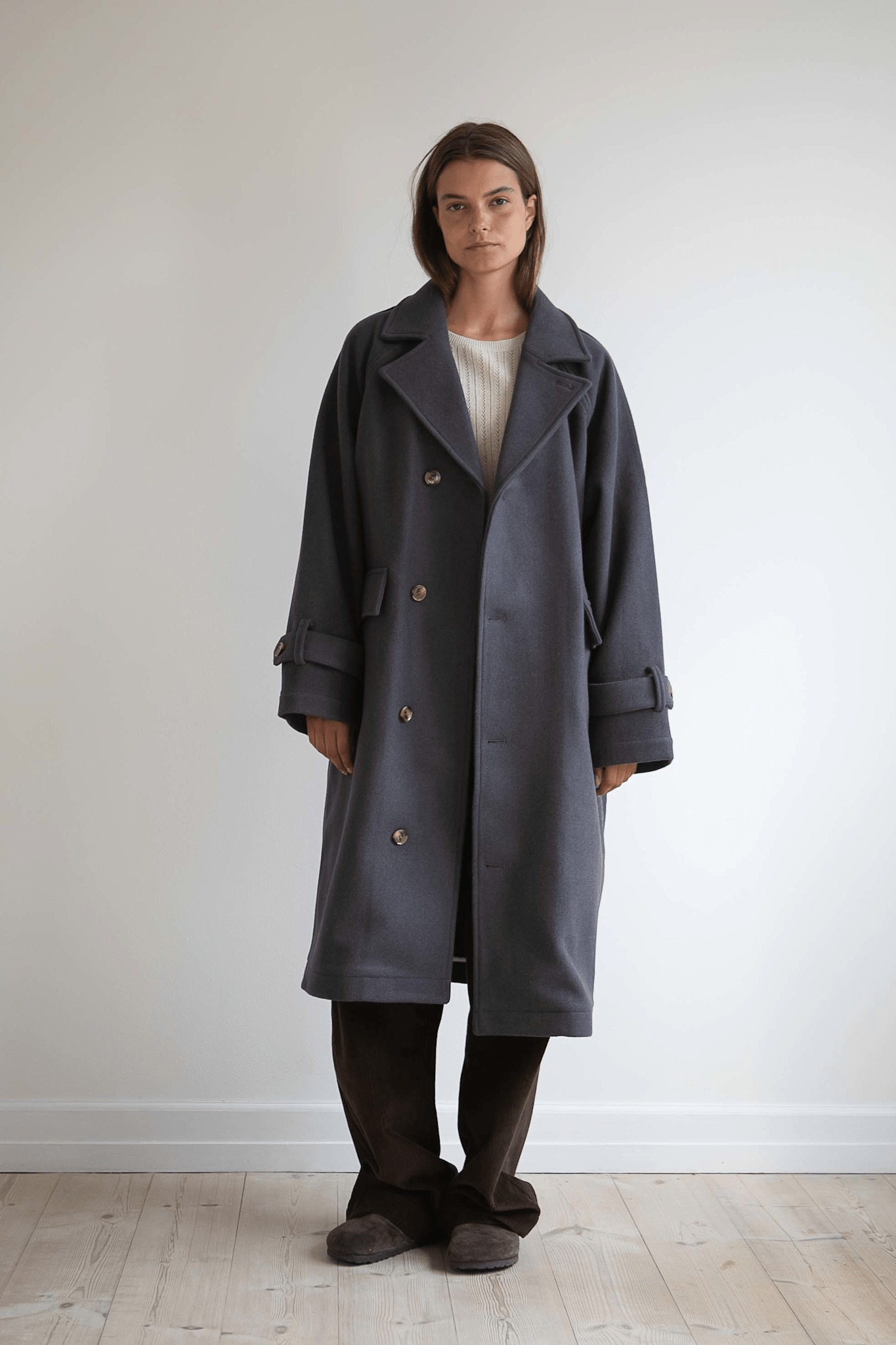 JOHANNE WOOL COAT - CHARCOAL