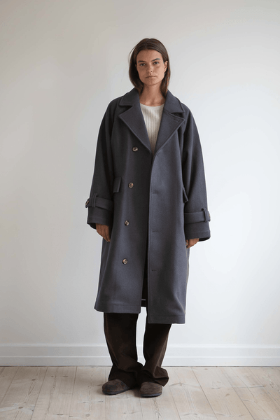 JOHANNE WOOL COAT - CHARCOAL