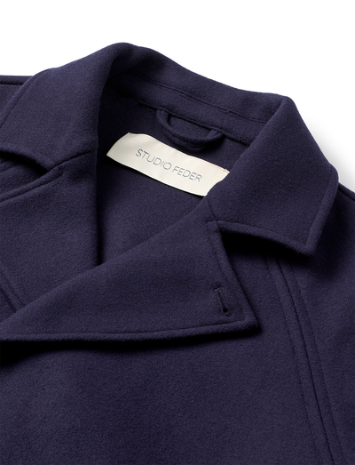 JOHANNE WOOL COAT - NAVY