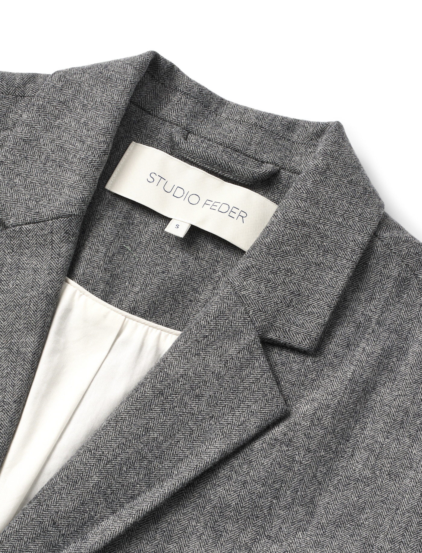 LUIS WOOL BLAZER - GREY HERRINGBONE