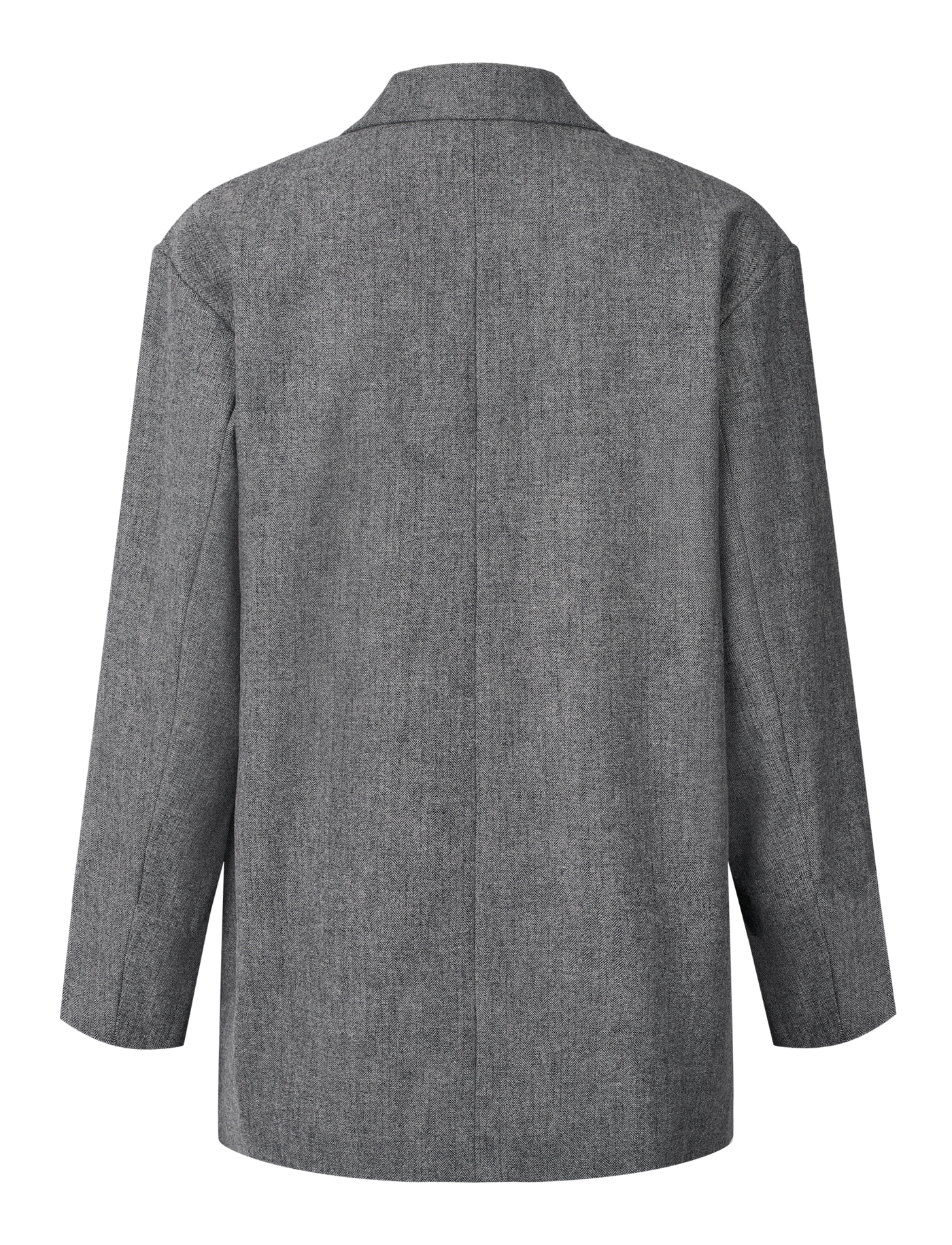 LUIS WOOL BLAZER - GREY HERRINGBONE
