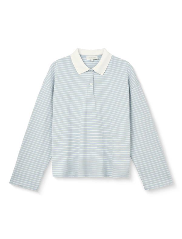 PAULINE LS POLO - CLOUD BLUE STRIPE
