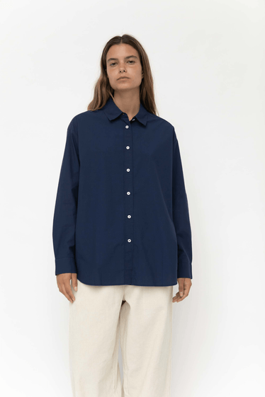 JOSIE SHIRT - NAVY – Studio Feder