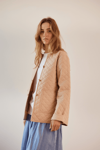 Lulu Quilted Jacket - SOFT ROSE