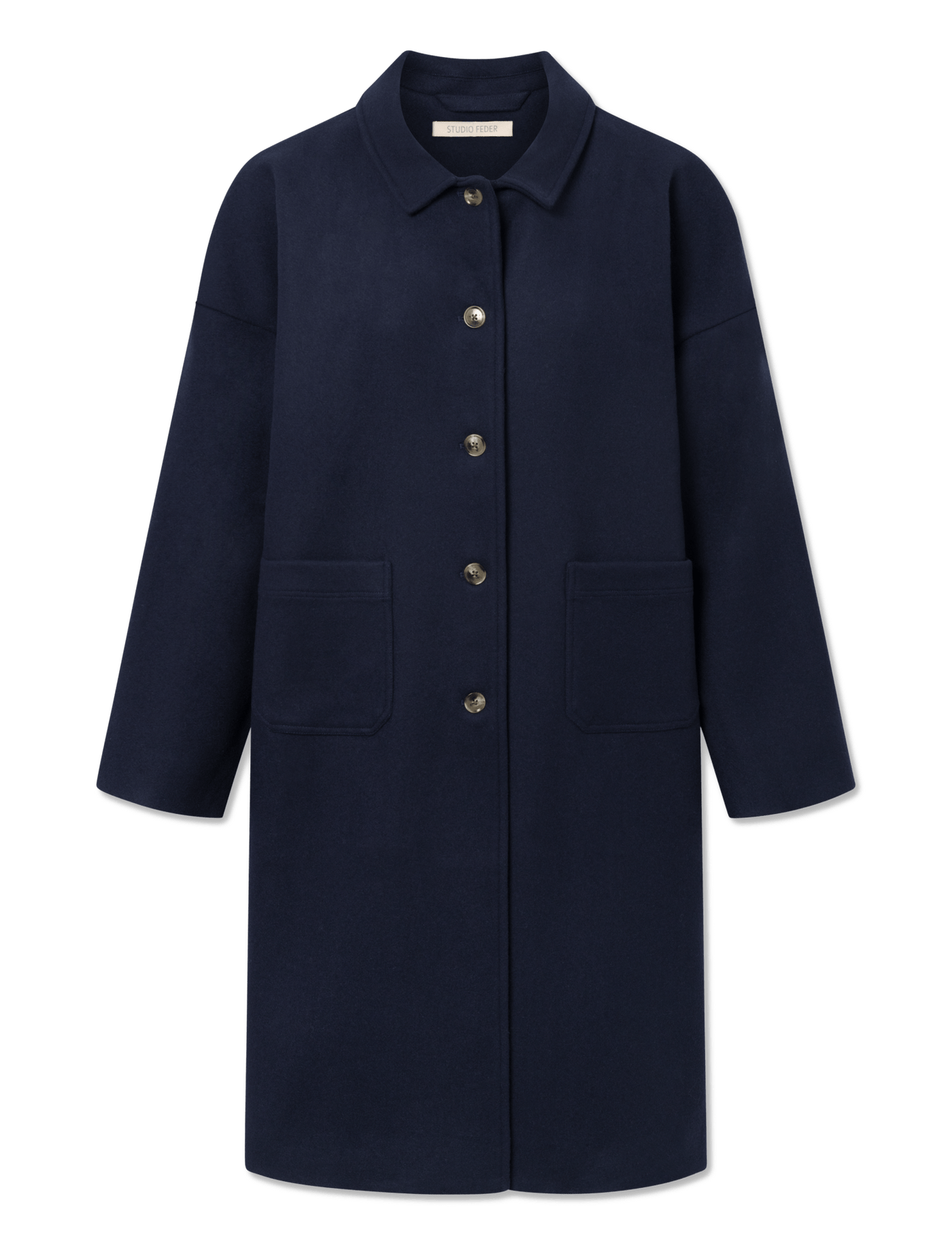 Felix wool coat - NAVY