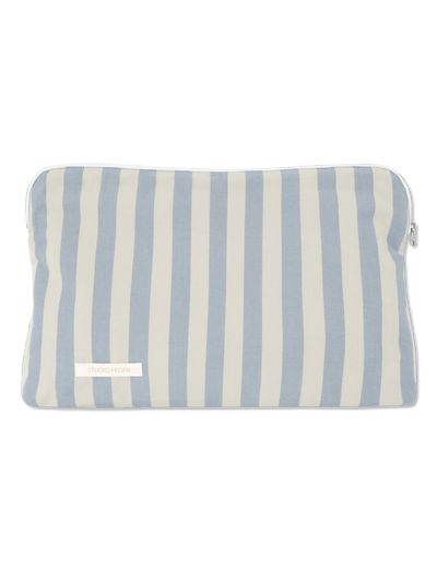 Celia Toiletry Bag - PALE BLUE STRIPE