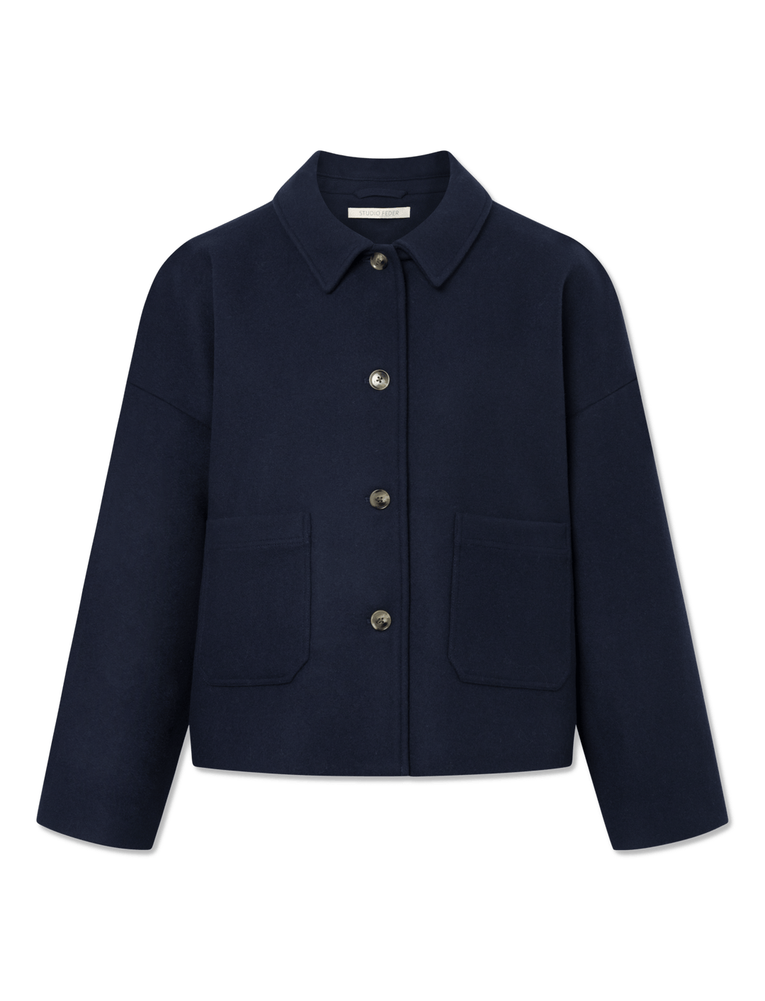 FELINA WOOL JACKET - NAVY – Studio Feder