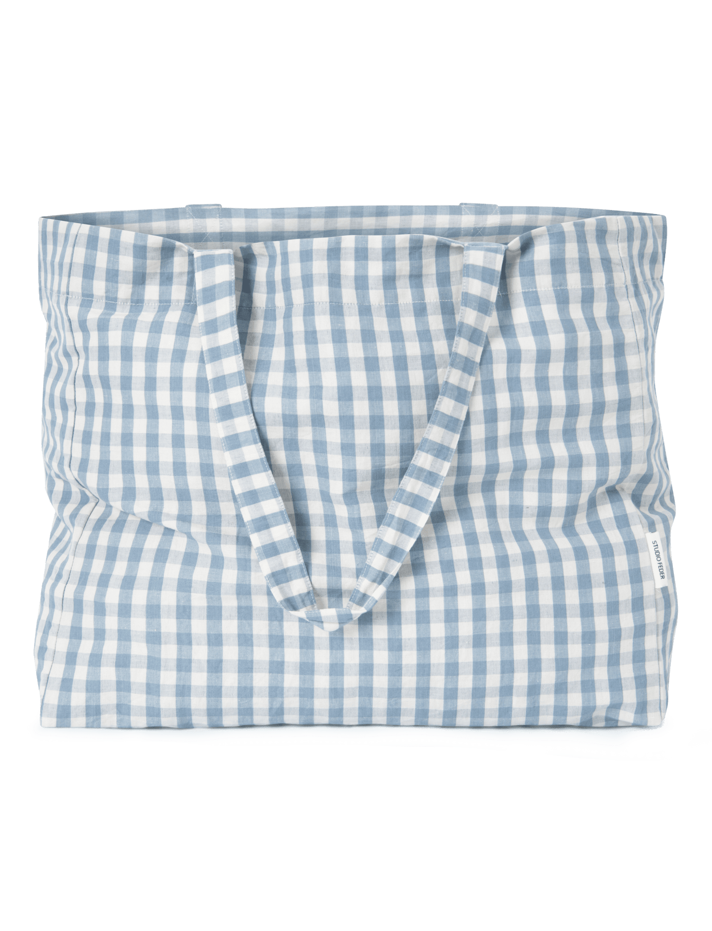 Hanna Tote Bag - Gingham Blue